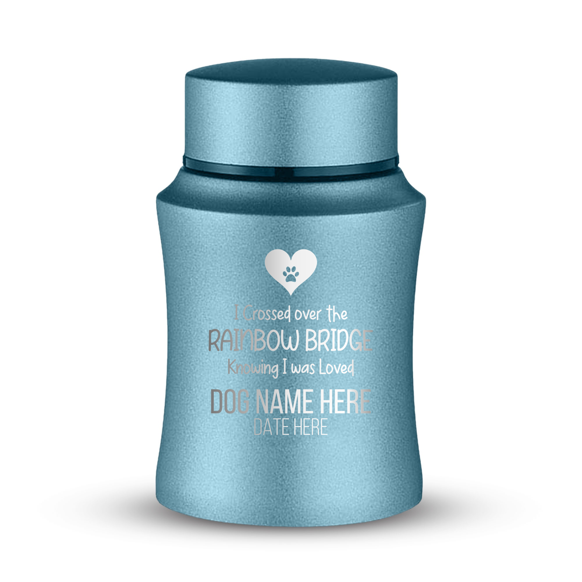 Prestige Pet Cremation Urn – Powder Coated Stainless Steel – 10 lb Capacity | Memorial Theme