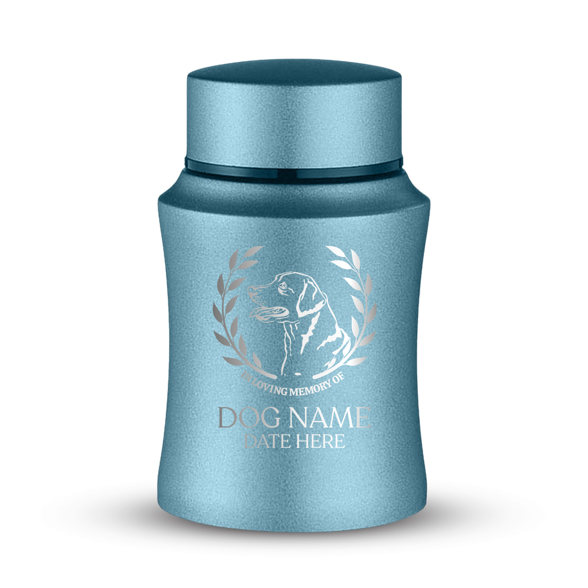 Prestige Pet Cremation Urn – Powder Coated Stainless Steel – 10 lb Capacity | Dog Breed