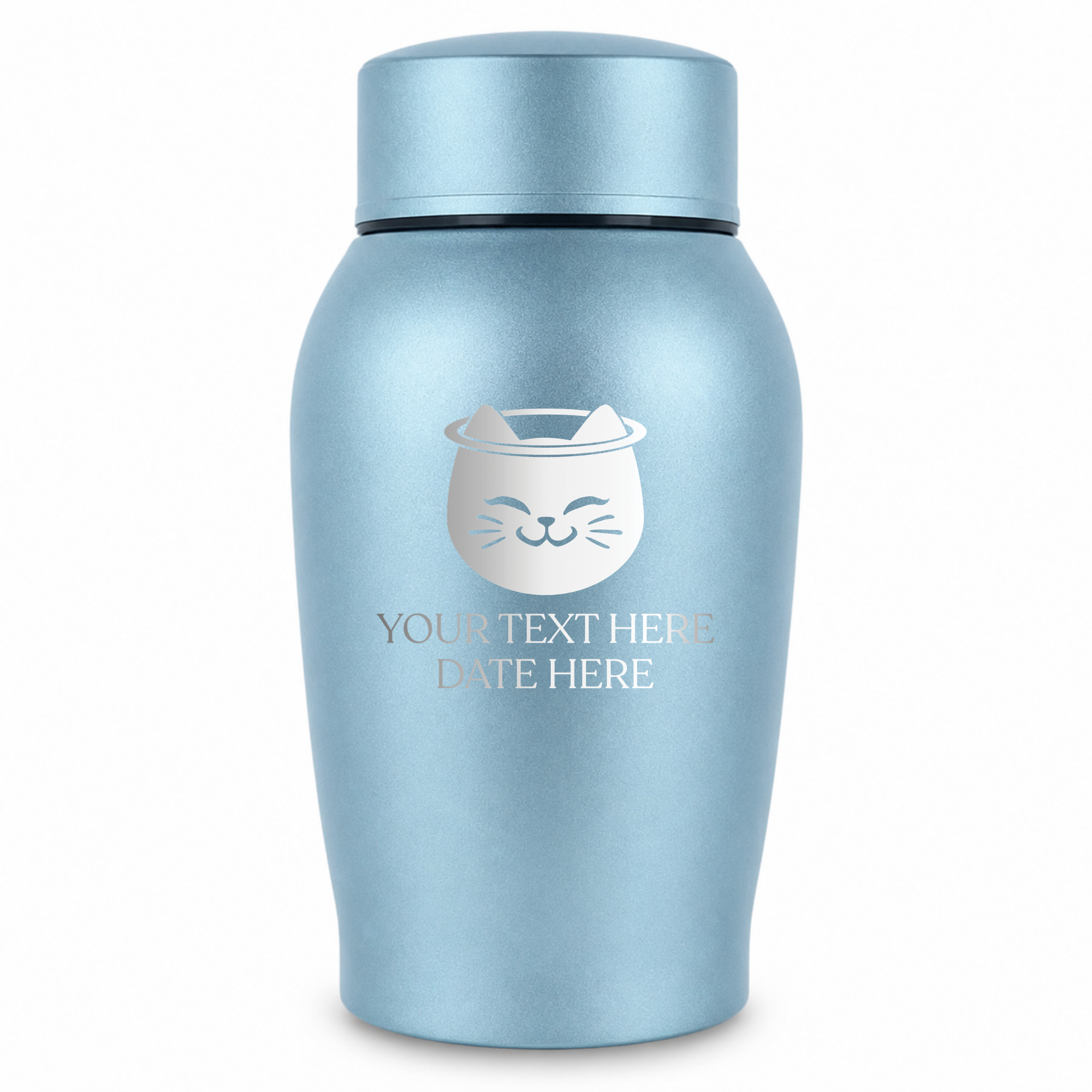Medium Custom Cat Urn – 50 Cubic Inch – Stainless Steel | Classic Cat Memorial