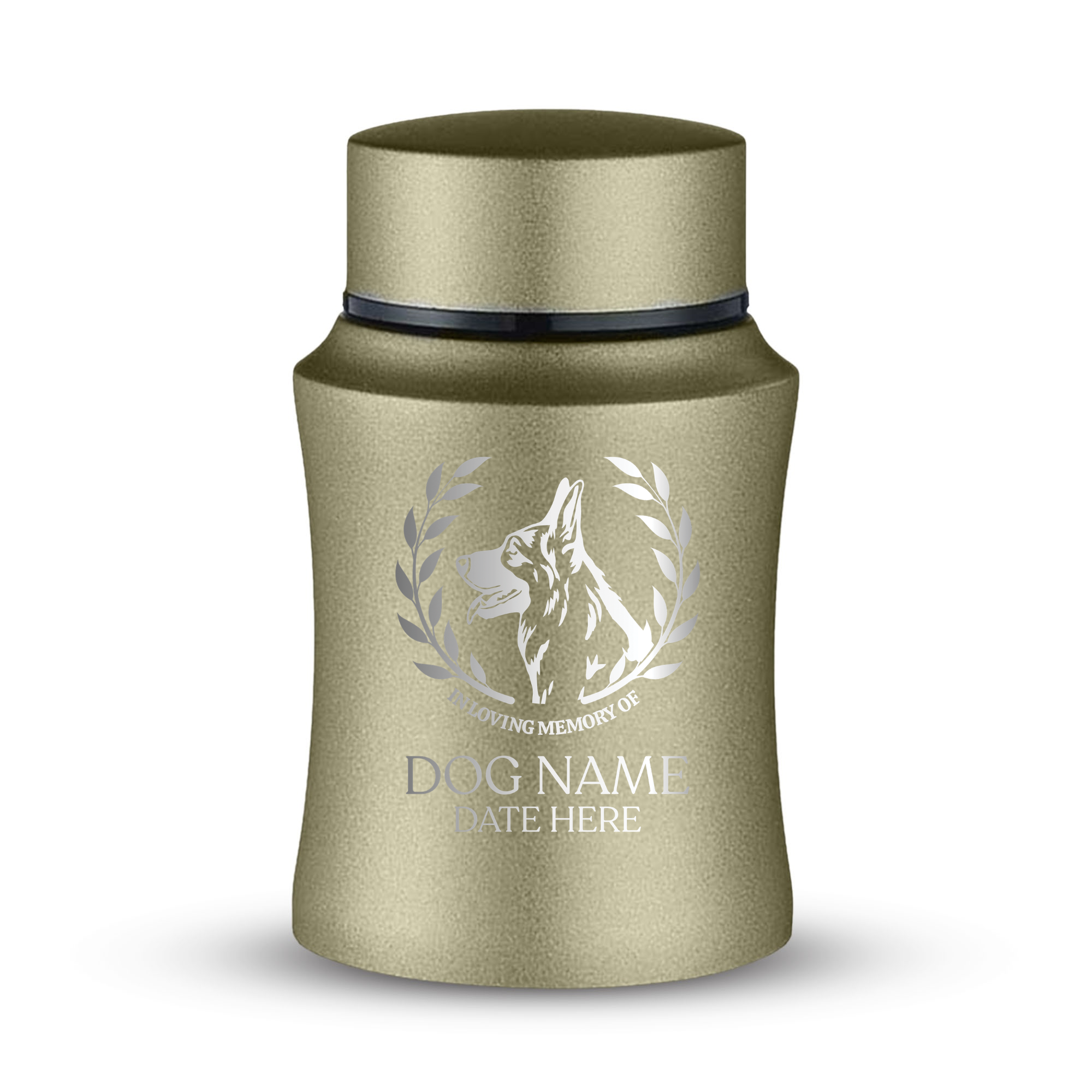 Prestige Pet Cremation Urn – Powder Coated Stainless Steel – 10 lb Capacity | Dog Breed