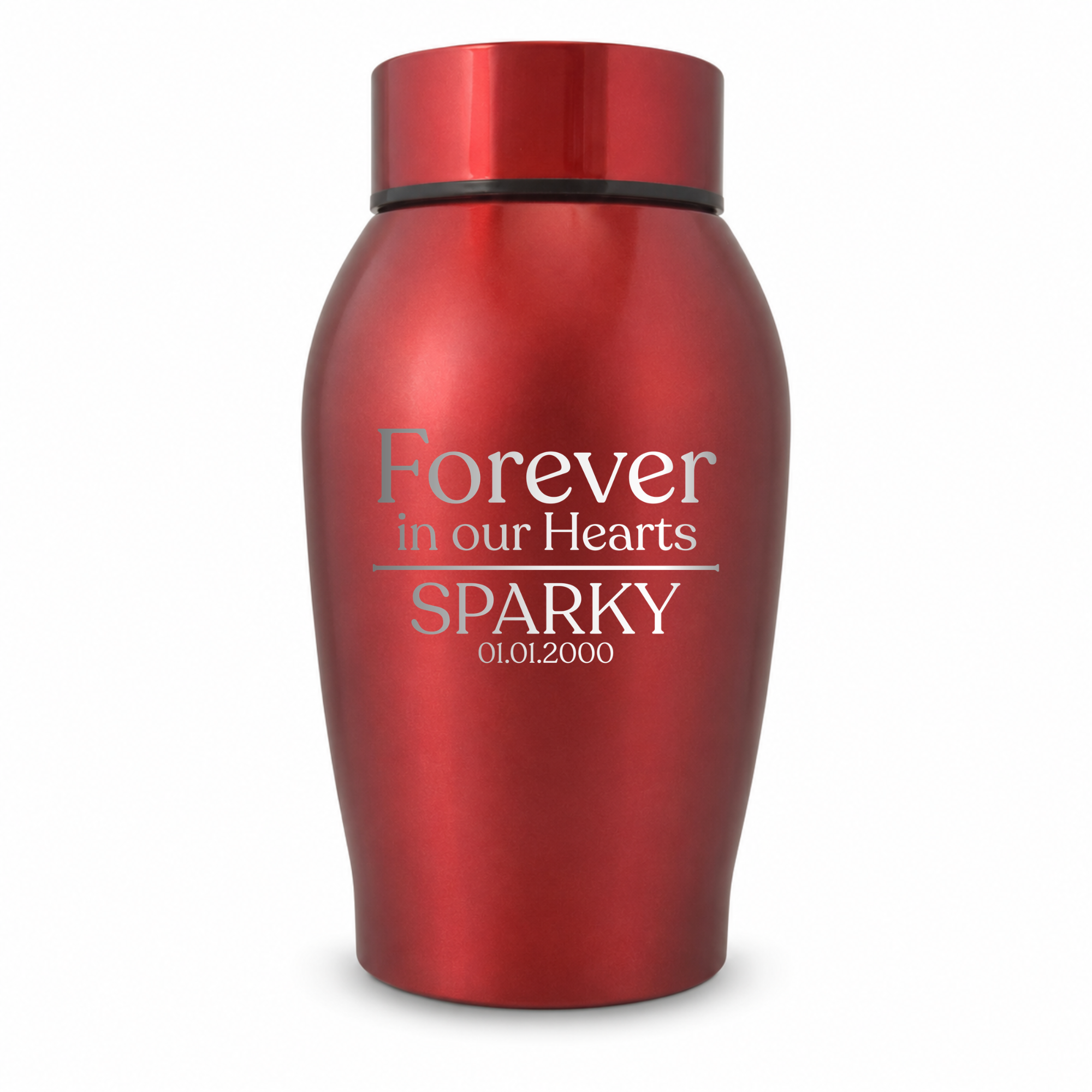 Medium Custom Cat Urn – 50 Cubic Inch – Stainless Steel | Heart & Whiskers Collection