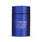 Custom Compact Mini Keepsake Dog Urn - Stainless Steel - Textured Finish - 8 Cubic Inch | Memorial Theme