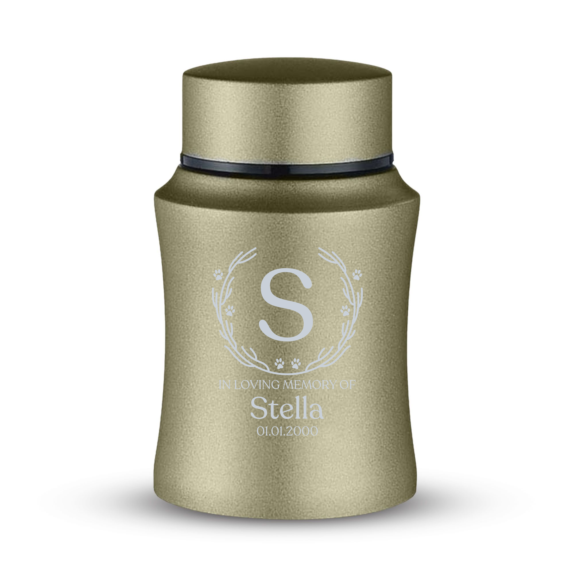 Prestige Pet Cremation Urn – Powder Coated Stainless Steel – 10 lb Capacity | Memories Collection