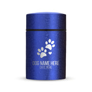 Custom Compact Mini Keepsake Dog Urn - Stainless Steel - Textured Finish - 8 Cubic Inch