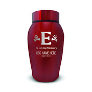 Custom Pet Urn for Dogs - Laser Engraved Stainless Steel Urn - Up to 50lbs of Ashes