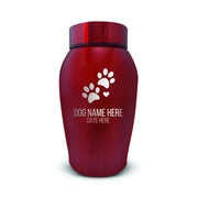 Custom Pet Urn for Dogs - Laser Engraved Stainless Steel Urn - Up to 50lbs of Ashes