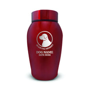 Custom Pet Urn for Dogs - Laser Engraved Stainless Steel Urn - Up to 50lbs of Ashes