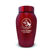 Custom Pet Urn for Dogs - Laser Engraved Stainless Steel Urn - Up to 50lbs of Ashes