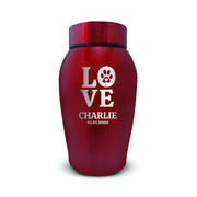 Custom Pet Urn for Dogs - Laser Engraved Stainless Steel Urn - Up to 50lbs of Ashes