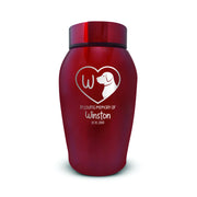 Custom Pet Urn for Dogs - Laser Engraved Stainless Steel Urn - Up to 50lbs of Ashes