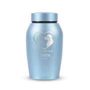 Custom Pet Urn for Dogs - Laser Engraved Stainless Steel Urn - Up to 50lbs of Ashes