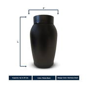Custom Stainless Steel Cat Urn - Stainless Steel - Powder Coated Finish - 25 Cubic Inch