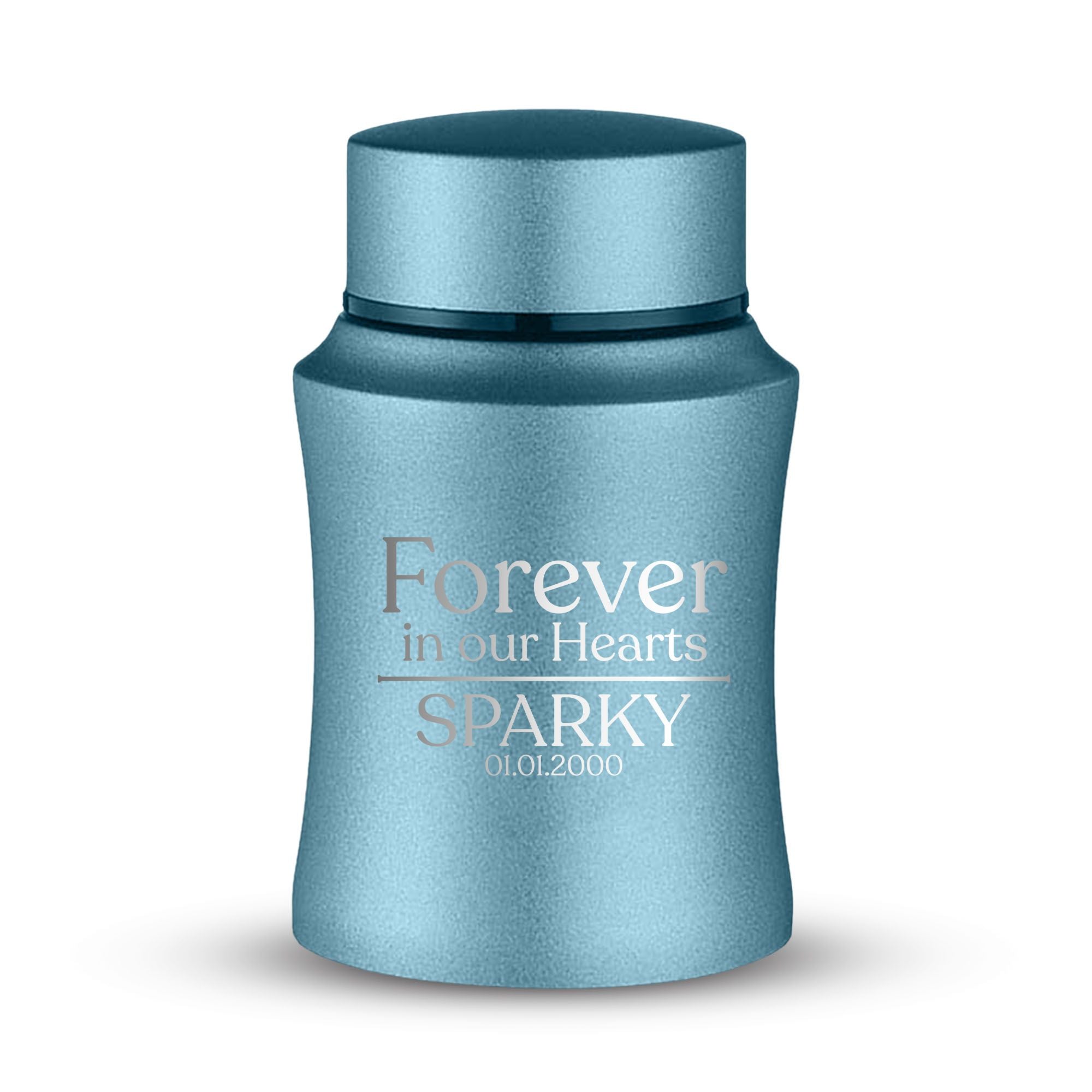 Custom Small Keepsake Cremation Urn for Small Dogs - Laser Engraved - Fit up to 10lbs - Powder Coated Stainless Steel Urn