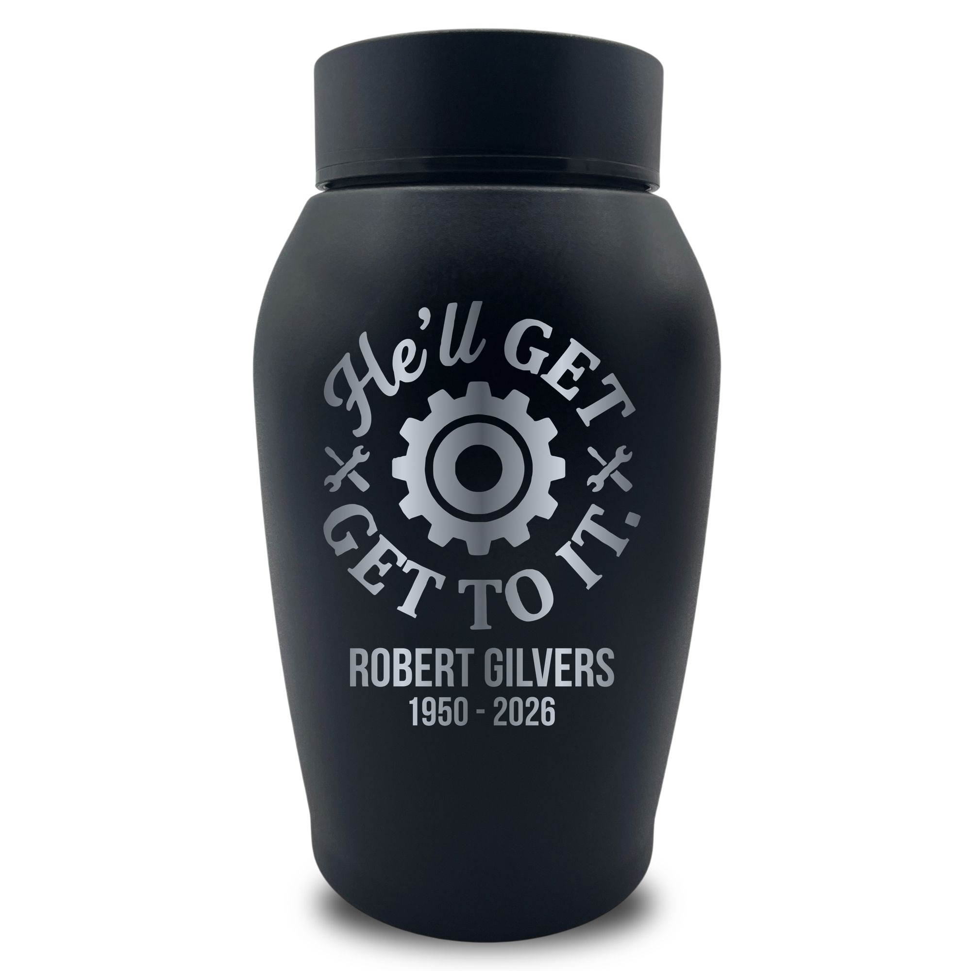 Small Human Cremation Urn for Ashes | Sharing Urn, 50 Cubic Inch | Car Mechanic Collection 1