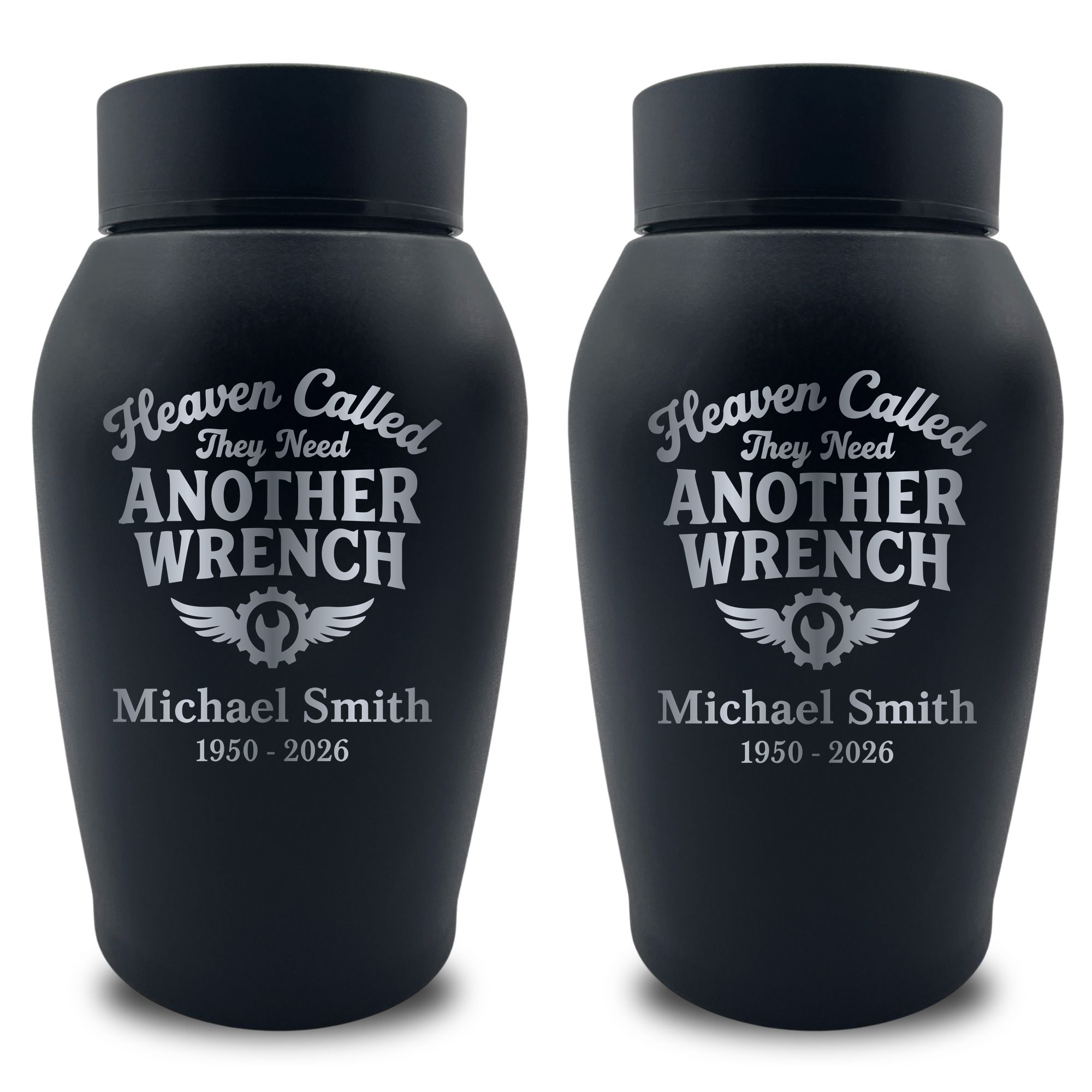 Small Human Cremation Urn for Ashes | Sharing Urn, 50 Cubic Inch | Car Mechanic Collection 2