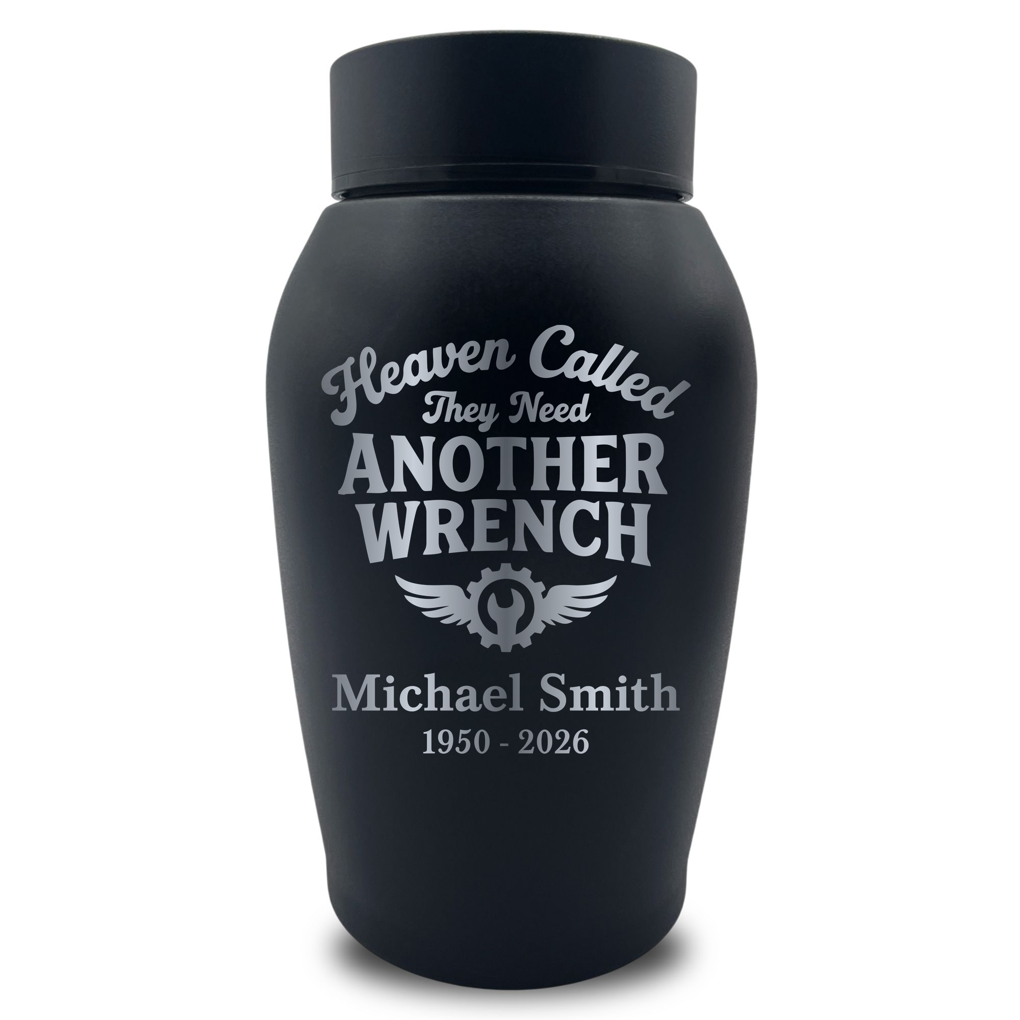 Small Human Cremation Urn for Ashes | Sharing Urn, 50 Cubic Inch | Car Mechanic Collection 2