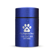 Custom Compact Mini Keepsake Cat Urn - Stainless Steel - Textured Finish - 8 Cubic Inch