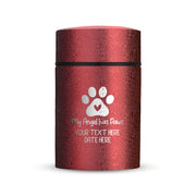 Custom Compact Mini Keepsake Cat Urn - Stainless Steel - Textured Finish - 8 Cubic Inch