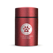 Custom Compact Mini Keepsake Cat Urn - Stainless Steel - Textured Finish - 8 Cubic Inch