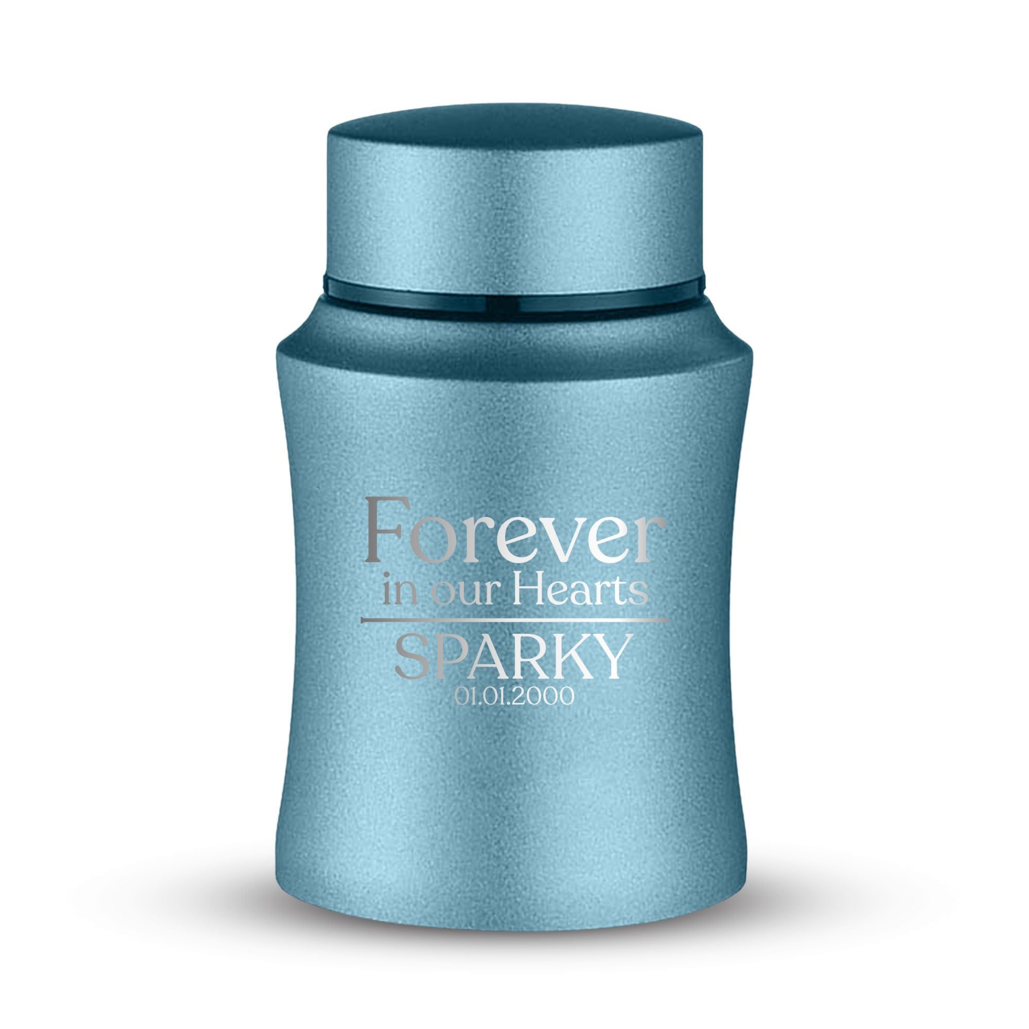 Custom Small Keepsake Cremation Urn for Small Cats - Laser Engraved - Fit up to 10lbs - Powder Coated Stainless Steel Urn