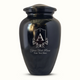 Polished Extra Large Human Cremation Urn – 350 Cubic Inch – Engraved Aluminum | Forever Remembered Design