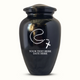 Polished Extra Large Human Cremation Urn – 350 Cubic Inch – Engraved Aluminum | Rosary Memorial
