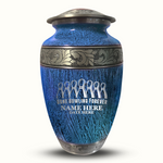 Custom Large Cremation Urn for Human Ashes - Elevate Collection - Funny Bowling Design - Distressed Finish - 200 Cubic Inch