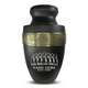 Elite Human Cremation Urn - 200 Cubic Inch - Aluminum with Gold Inlay | Gone Bowling Tribute