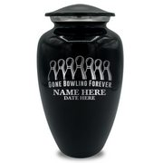 Splendor Human Cremation Urn - 200 Cubic Inch Capacity - Metal | Gone Bowling Tribute Collection