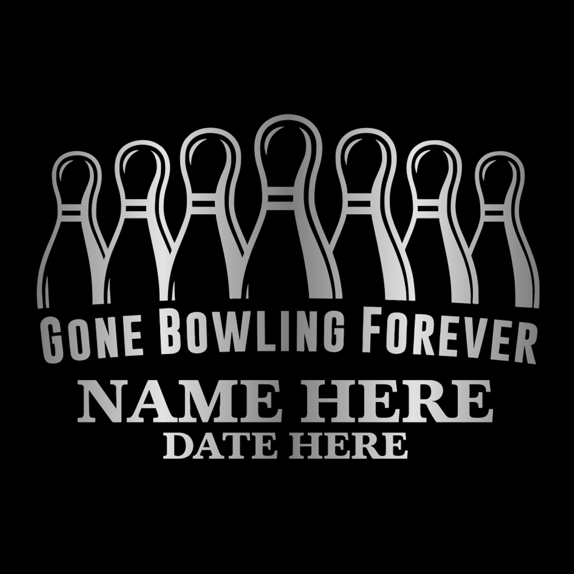 Polished Extra Large Human Cremation Urn 350 Cubic Inch - Engraved Aluminum | Gone Bowling Tribute Collection