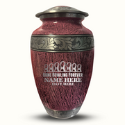Custom Aluminum Human Urn - Elevate Collection - Funny Bowling Design - Distressed Finish - 200 Cubic Inch