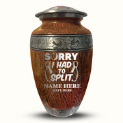 Custom Aluminum Human Urn - Elevate Collection - Funny Bowling Design - Distressed Finish - 200 Cubic Inch