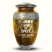 Custom Aluminum Human Urn - Elevate Collection - Funny Bowling Design - Distressed Finish - 200 Cubic Inch