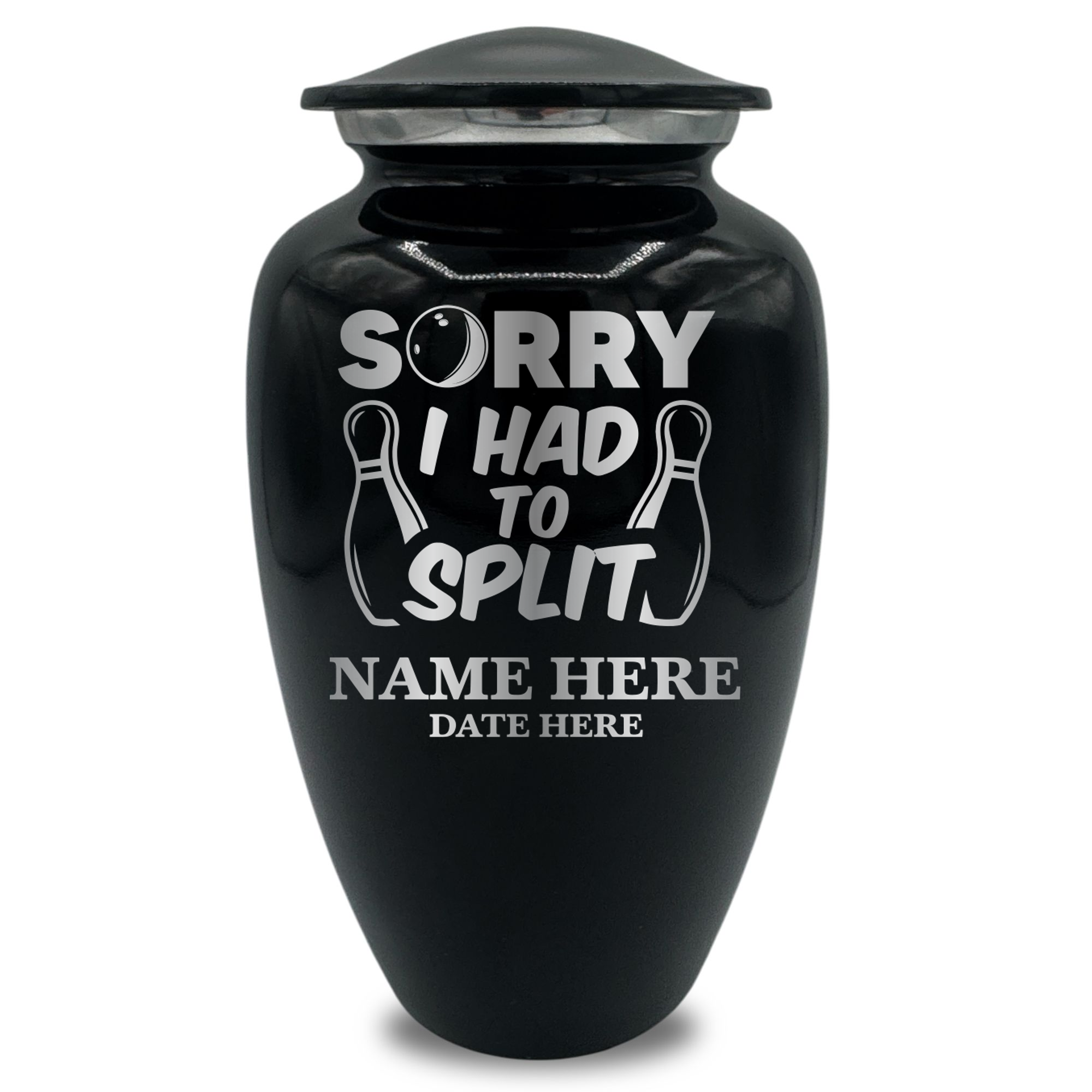 Splendor Human Cremation Urn - 200 Cubic Inch Capacity - Metal | Gone Bowling Tribute Collection
