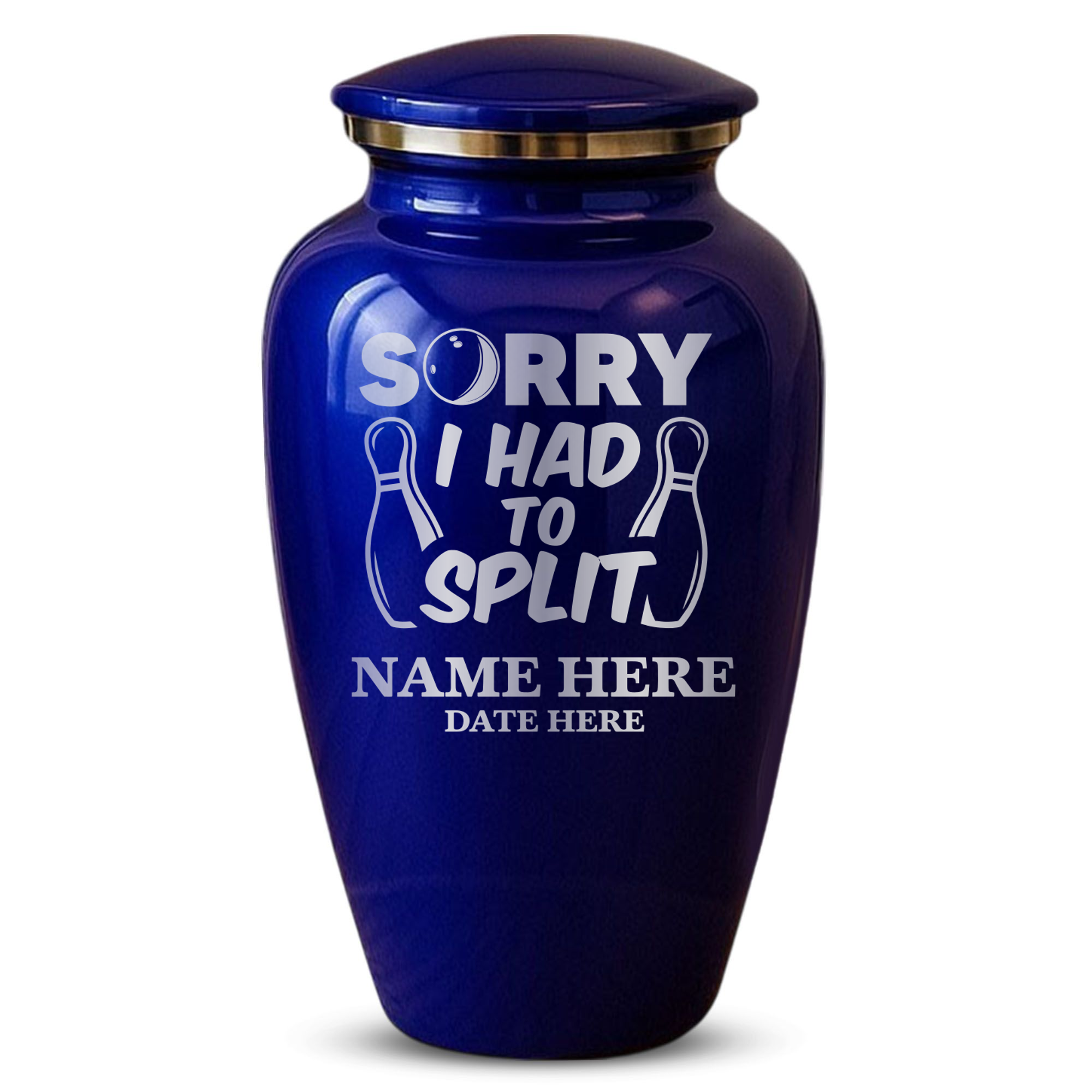 Splendor Human Cremation Urn - 200 Cubic Inch Capacity - Metal | Gone Bowling Tribute Collection