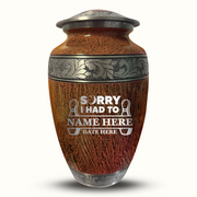 Custom Aluminum Human Urn - Elevate Collection - Funny Bowling Design - Distressed Finish - 200 Cubic Inch