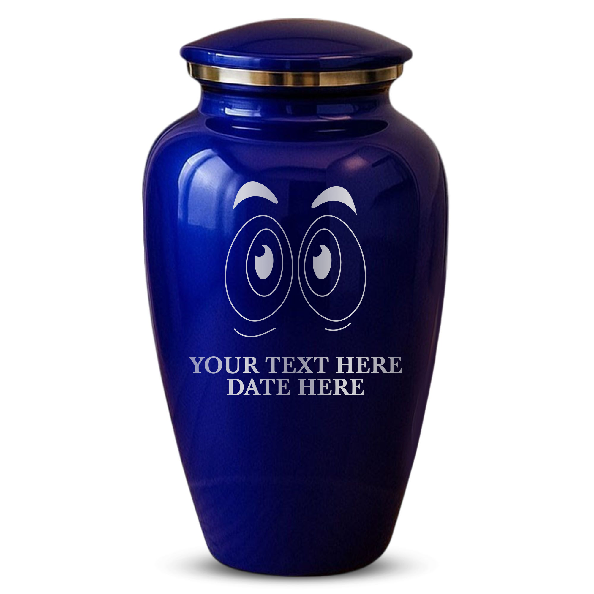 Splendor Human Cremation Urn – 200 Cubic Inch Capacity – Metal | Funny Eyes
