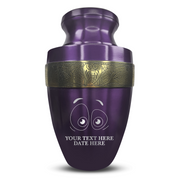 Custom Aluminum Human Urn - Funny Eyes Design - Elite Collection with Gold Inlay - 200 Cubic Inch