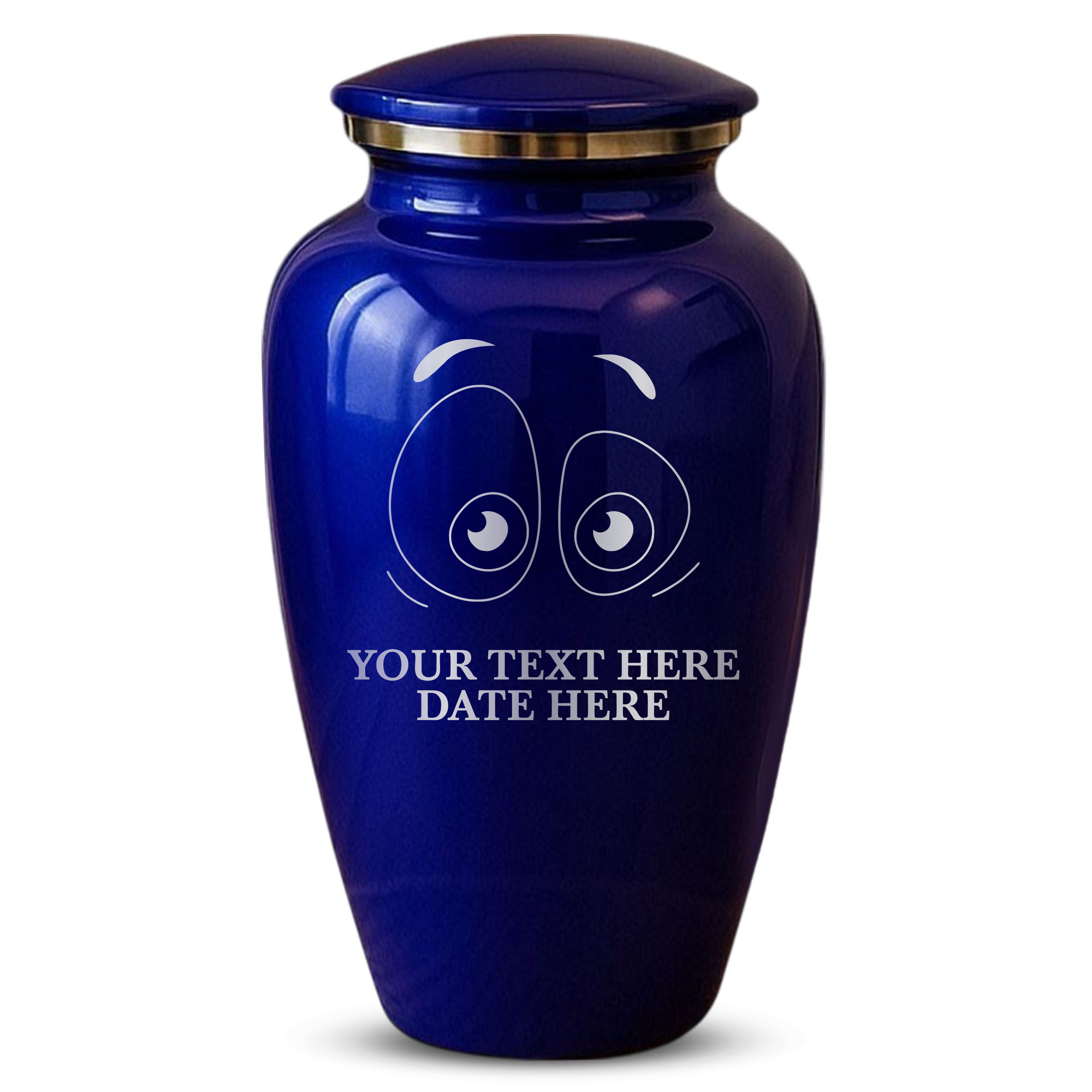Splendor Human Cremation Urn – 200 Cubic Inch Capacity – Metal | Funny Eyes