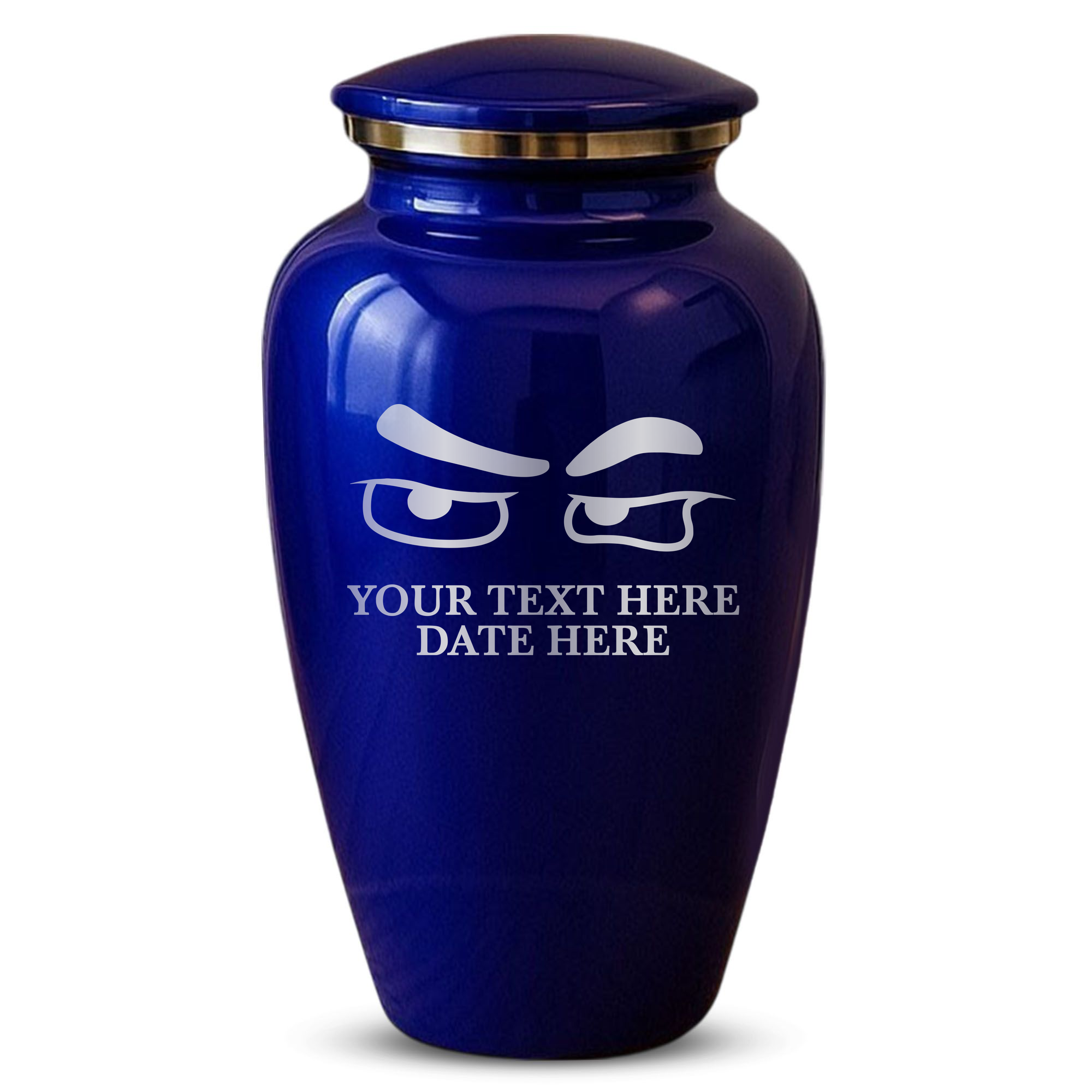 Splendor Human Cremation Urn – 200 Cubic Inch Capacity – Metal | Funny Eyes