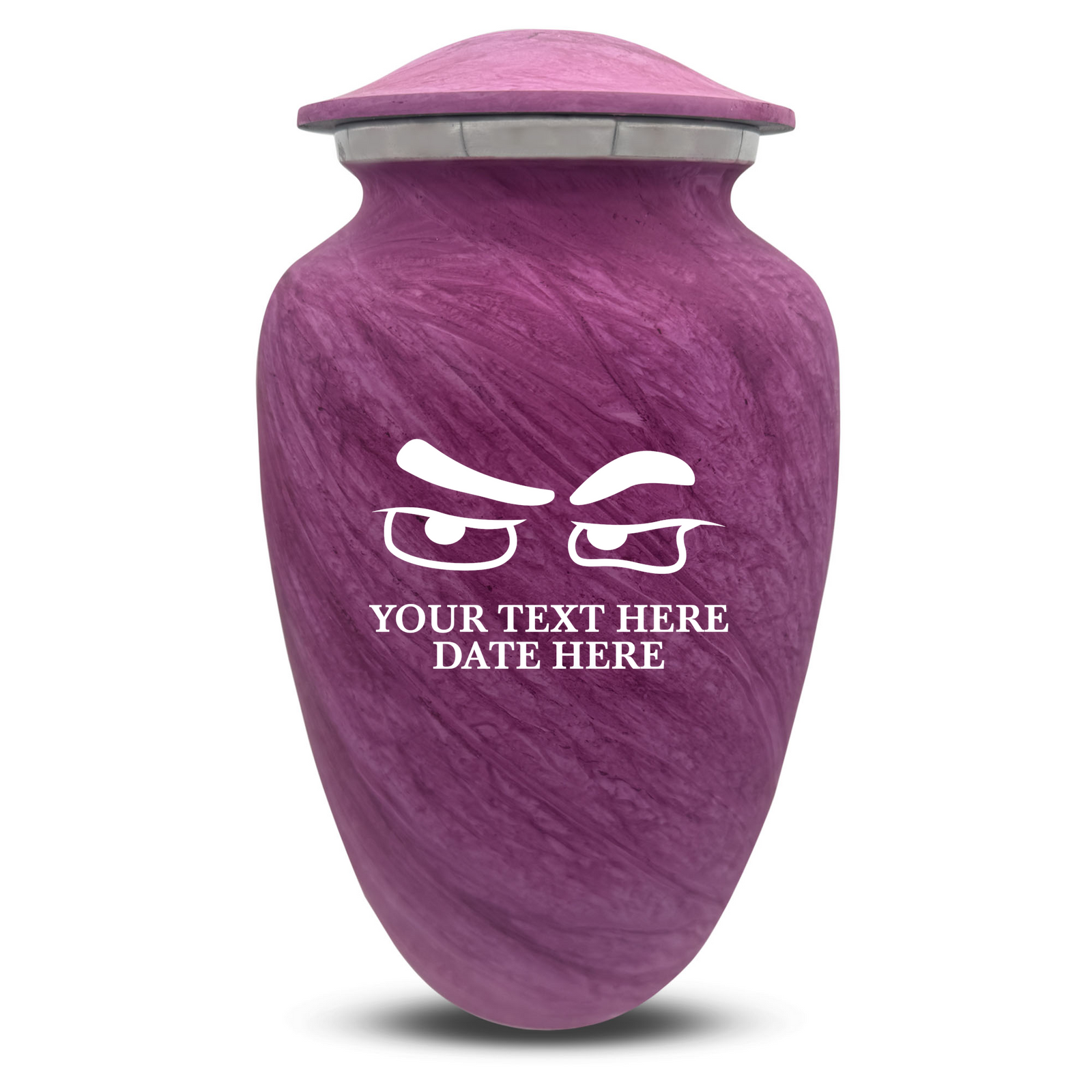 Custom Human Urns - Soft Whisper Collection - Funny Eyes Design - Distressed Finish - 200 Cubic Inch