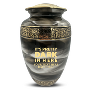 Custom Aluminum Human Urns - Suzesta Pearl White Memorial Urn - Just Funny Urn Design - 200 Cubic Inch