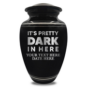 Polished Aluminum with Silver Rim Human Cremation Urn - 200 Cubic Inch | Just Funny Memorial
