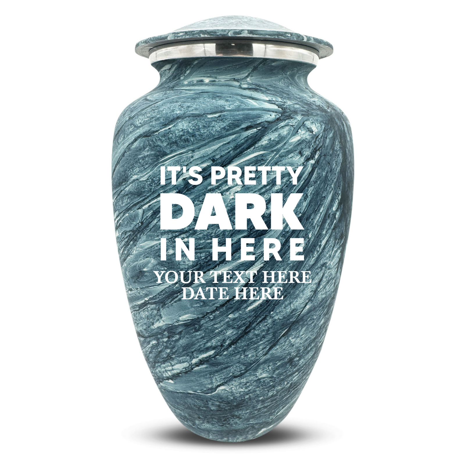 Custom Human Urns - Soft Whisper Collection - Just Funny Design - Distressed Finish - 200 Cubic Inch