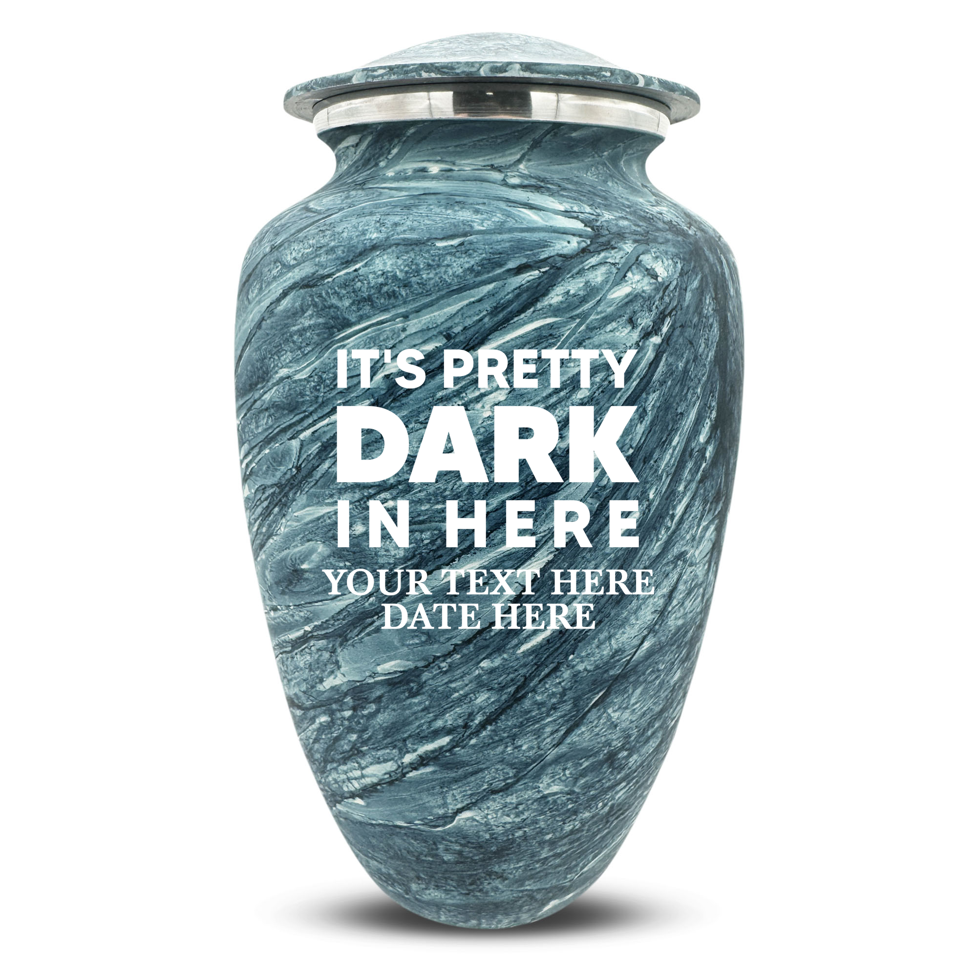 Custom Human Urns - Soft Whisper Collection - Just Funny Design - Distressed Finish - 200 Cubic Inch