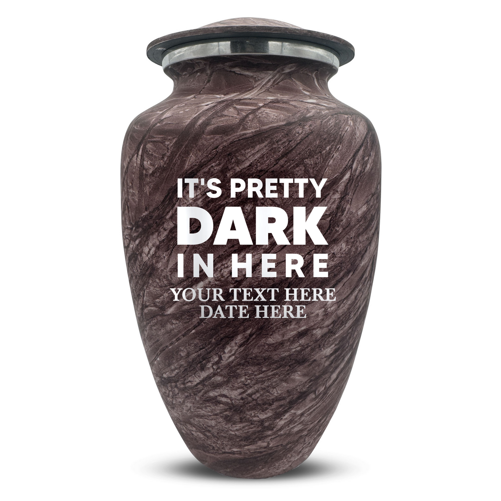 Custom Human Urns - Soft Whisper Collection - Just Funny Design - Distressed Finish - 200 Cubic Inch