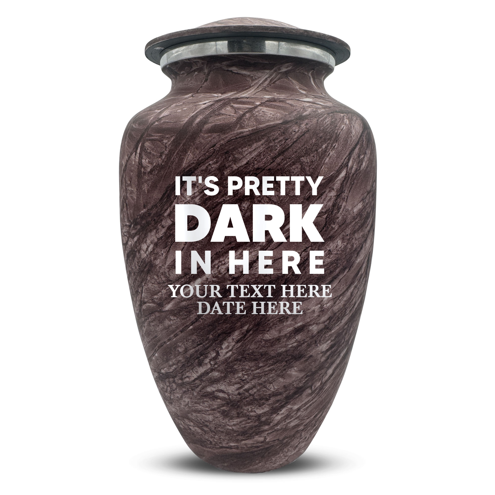 Custom Human Urns - Soft Whisper Collection - Just Funny Design - Distressed Finish - 200 Cubic Inch