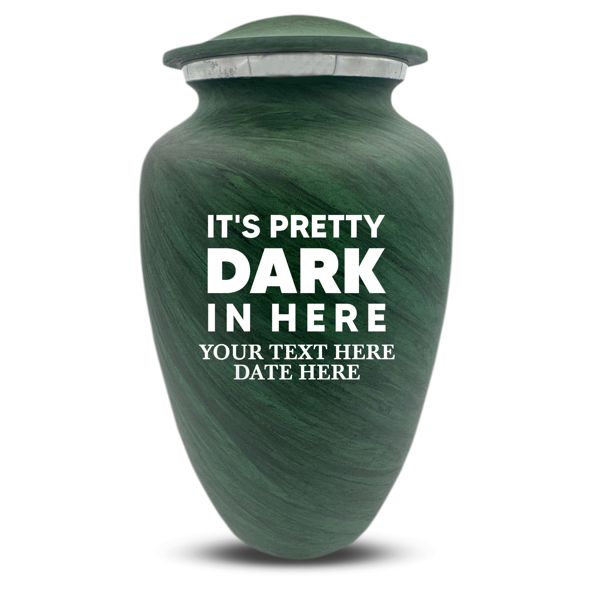 Custom Human Urns - Soft Whisper Collection - Just Funny Design - Distressed Finish - 200 Cubic Inch