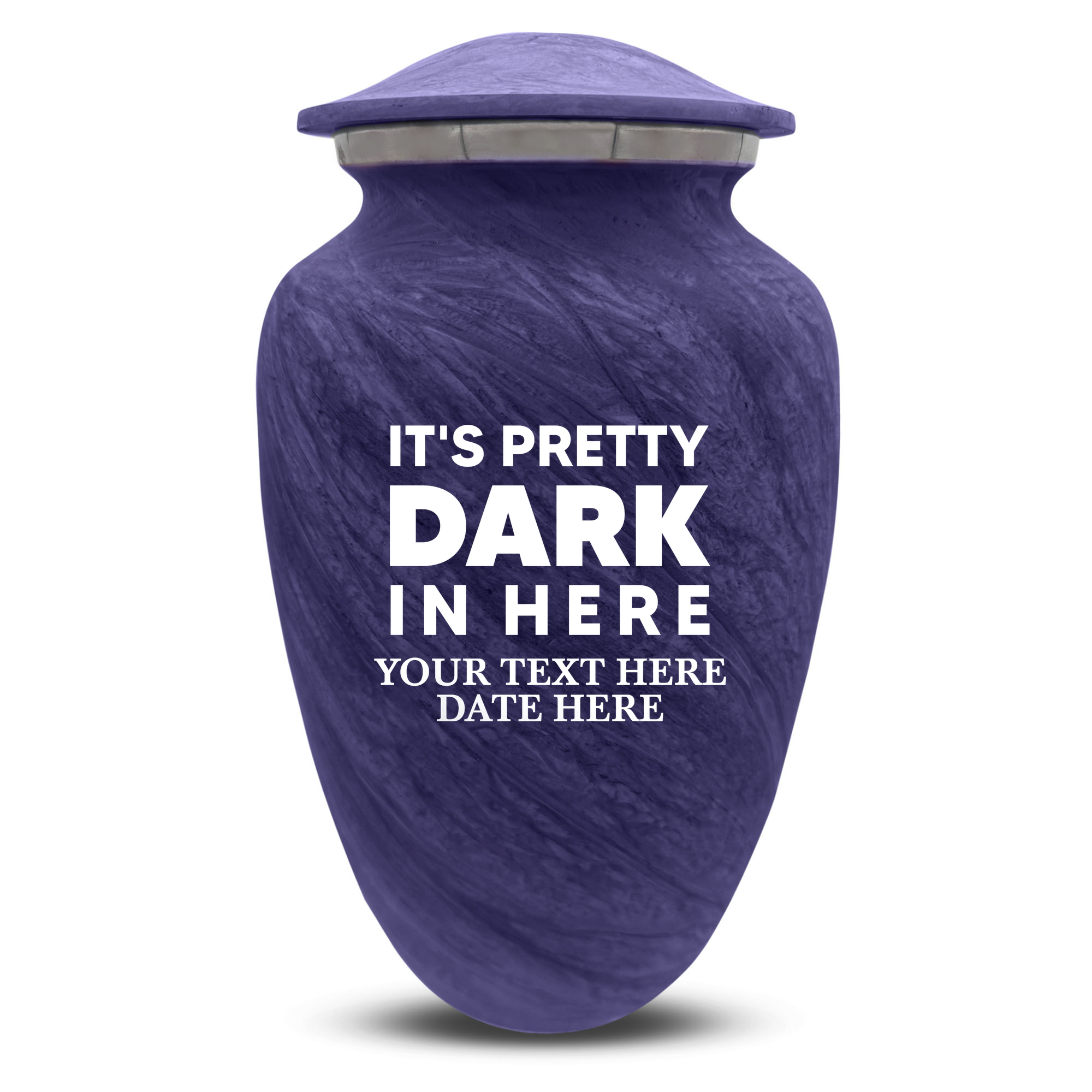 Custom Human Urns - Soft Whisper Collection - Just Funny Design - Distressed Finish - 200 Cubic Inch