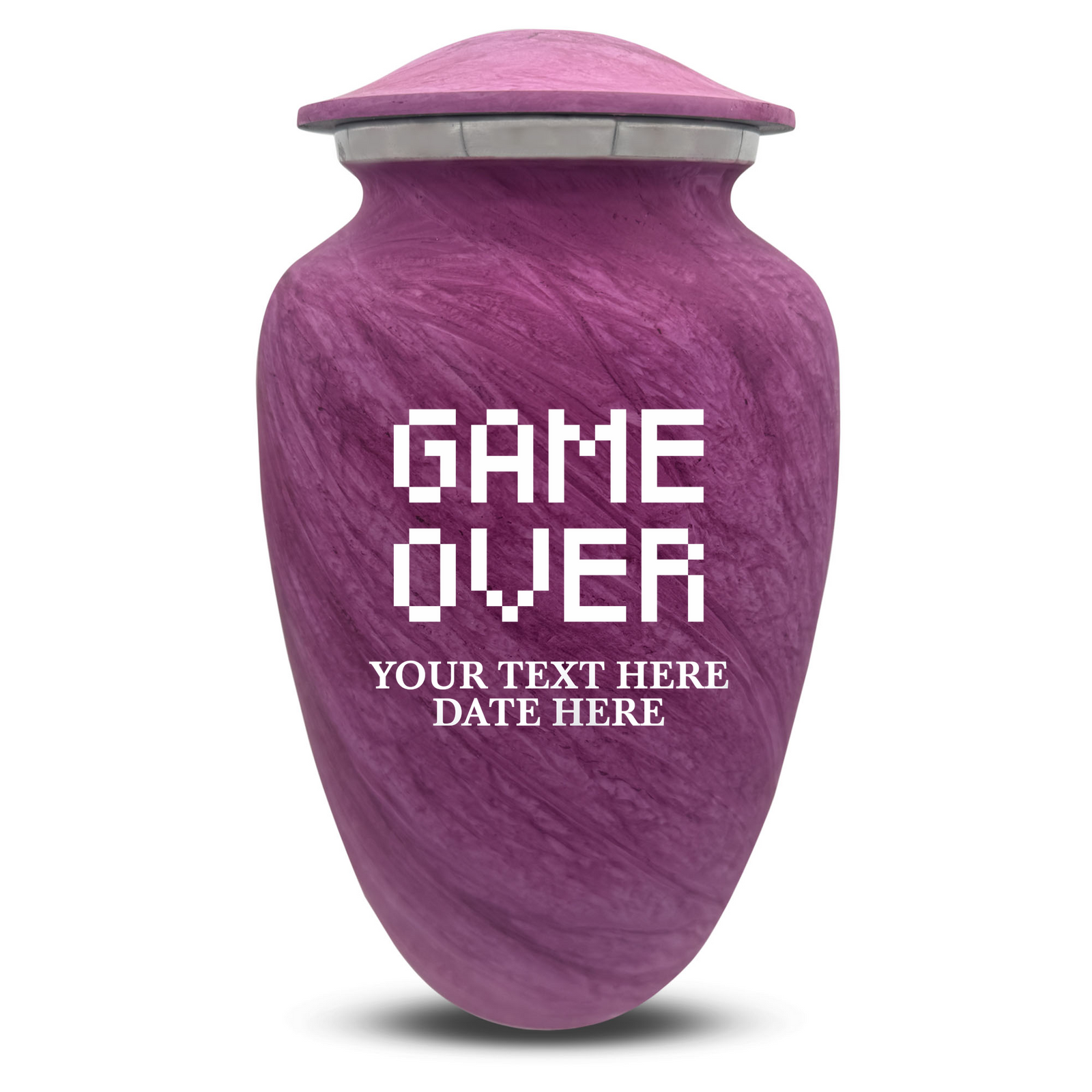 Custom Human Urns - Soft Whisper Collection - Funny Gaming Design - Distressed Finish - 200 Cubic Inch